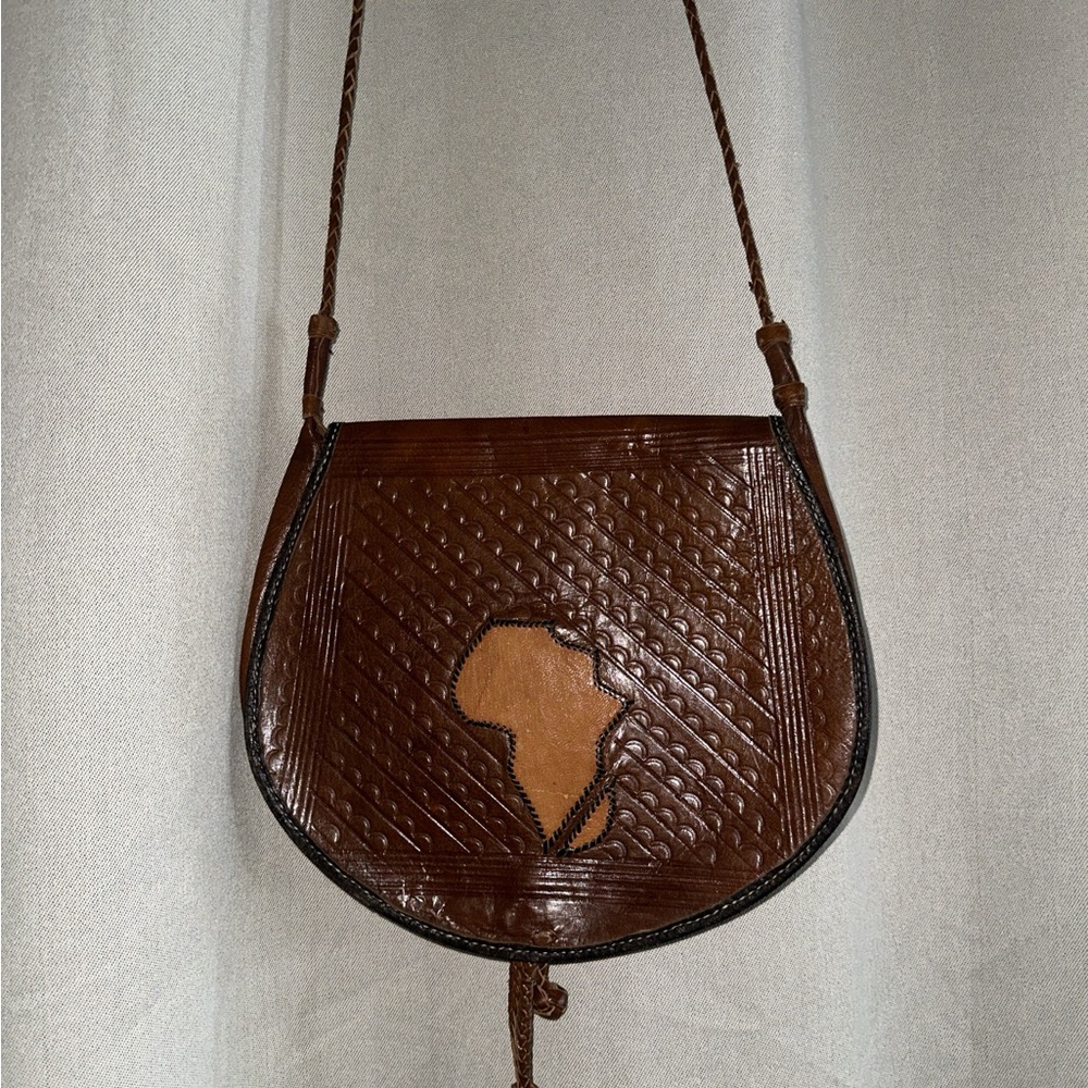 Brown Leather Crossbody Bag handmade